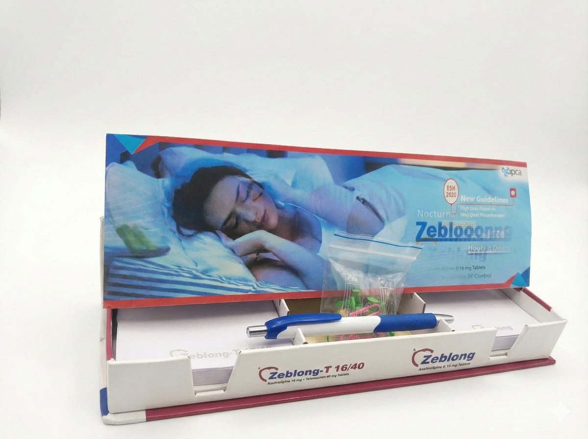 Triple Lenticular Chitpad with Pen & Stationery Organizer