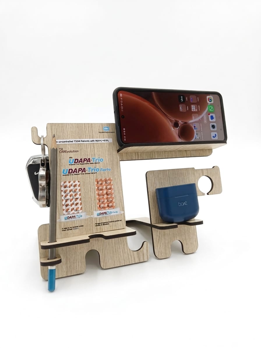 Ultimate Multi-Functional MDF Desk Organizer & Tech Station